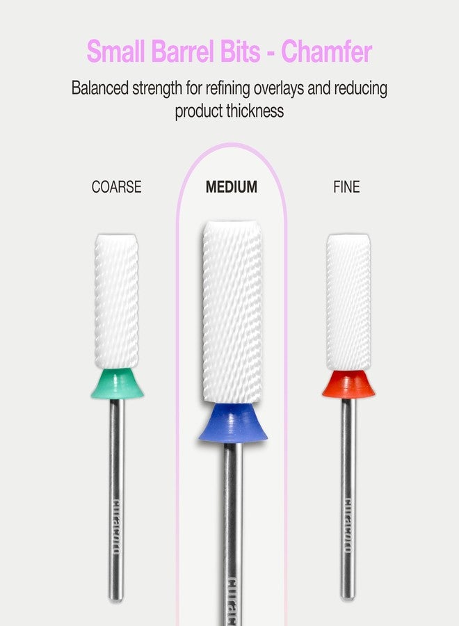 Curacoro Ceramic Nail Drill Bit 3/32" - Small Barrel Chamfer Bit (Medium), Versatile Shaping & Surface Refinement, Safe Cuticle & Sidewall Work, Salon & Home Use - Image 5